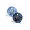 Bibs Color Pacifier 2 pcs Sky Blue/Steel Blue 0-6M