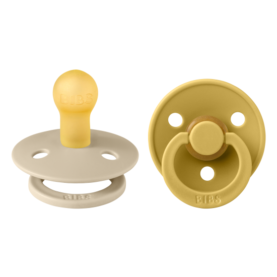 Bibs Color Pacifier 2 pcs Vanilia / Mustard 0-6M Bibs Color Pacifier 2 pcs Vanilia / Mustard 0-6M