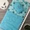 Crib Sheet Set Dinosaur 3D Petrol