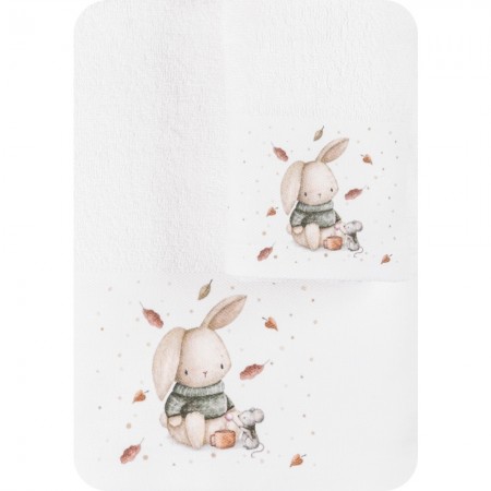 Towels Set 2PCS Bunny In 2 Colors