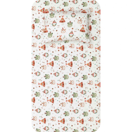 Crib Sheets Indian Bear Flannel Set In 3 Colors Crib Sheets Indian Bear Flannel Set In 3 Colors