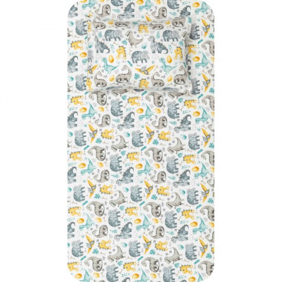 Crib Sheets Flannel Set Dinosaurs Grey Crib Sheets Flannel Set Dinosaurs Grey