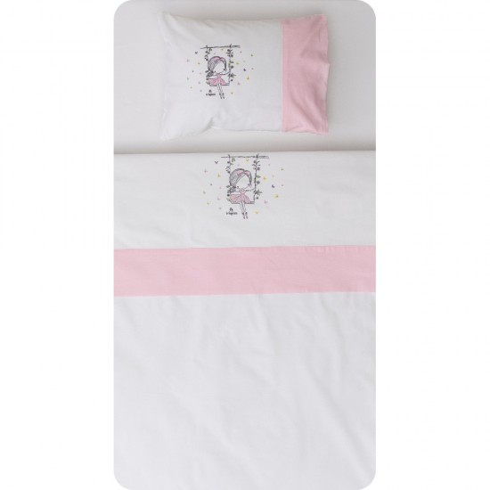 Crib Sheets Swing Set White-Pink Crib Sheets Swing Set White-Pink