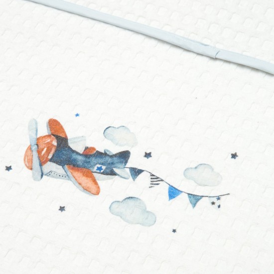 Pique Crib Blanket Airplane Pique Crib Blanket Airplane