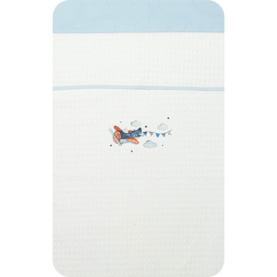 Pique Crib Blanket Airplane Pique Crib Blanket Airplane