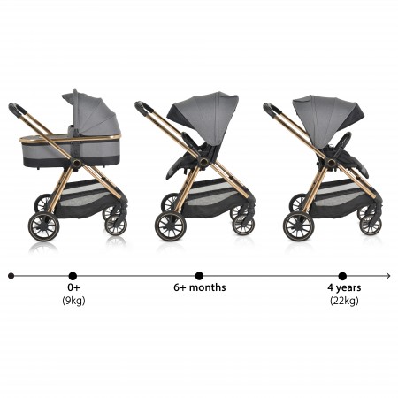 Baby Stroller Hydra 2 in 1 Grey
