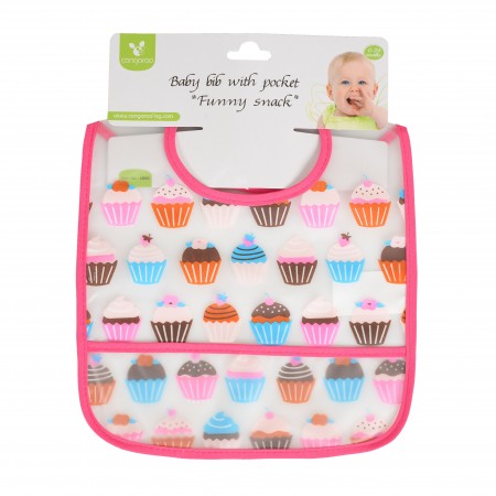 Baby Bib Funny Snack In 2 Colors