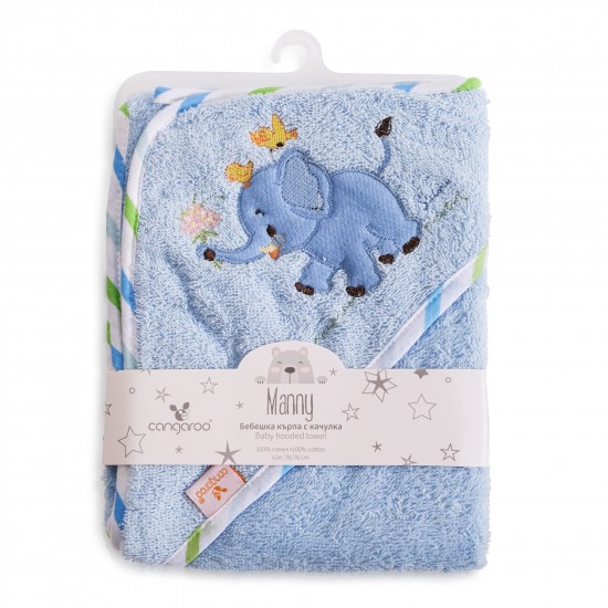Hooded Towel Manny Blue Hooded Towel Manny Blue