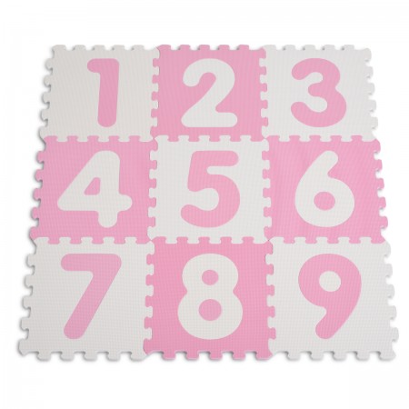 Sunta Floor Puzzle With Numbers 9pcs Pink