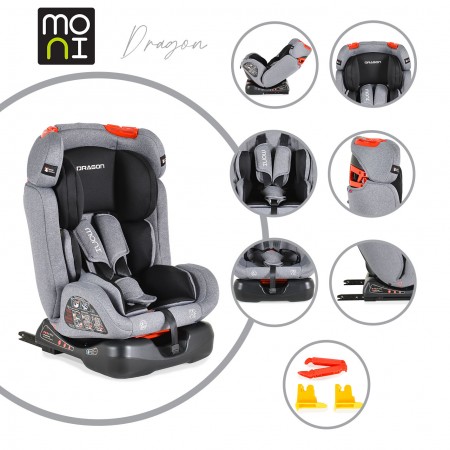 Car Seat 0-36kg Isofix Dragon Grey