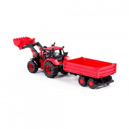 Loader Tractor With Drop Side Trailer 91871