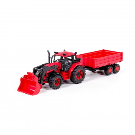 Loader Tractor With Drop Side Trailer 91871