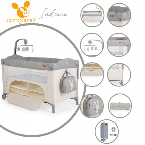Play Yard Ιndiana Grey NEW Play Yard Ιndiana Grey NEW