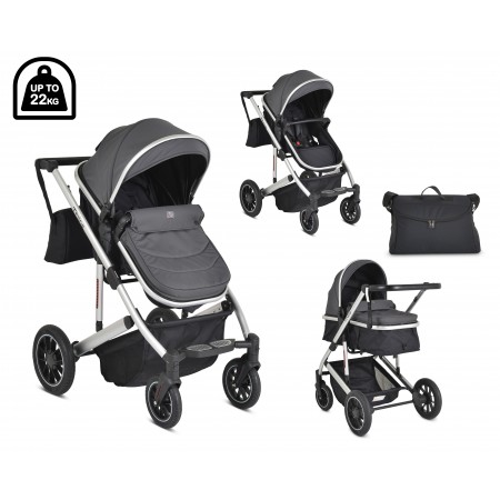 Baby Stroller 3 In 1 Thira Grey