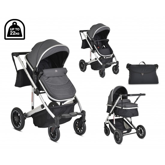 Baby Stroller 3 In 1 Thira Grey Baby Stroller 3 In 1 Thira Grey