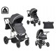 Baby Stroller 3 In 1 Thira Grey Baby Stroller 3 In 1 Thira Grey