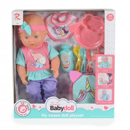 Doll With Accessories And Back Pack Unicorn
