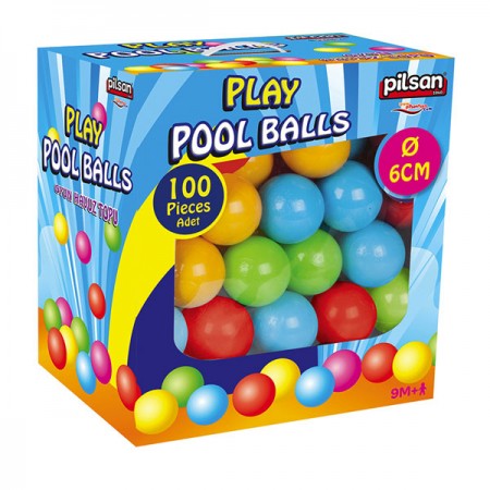 Set of balls in a box of 100 pieces
