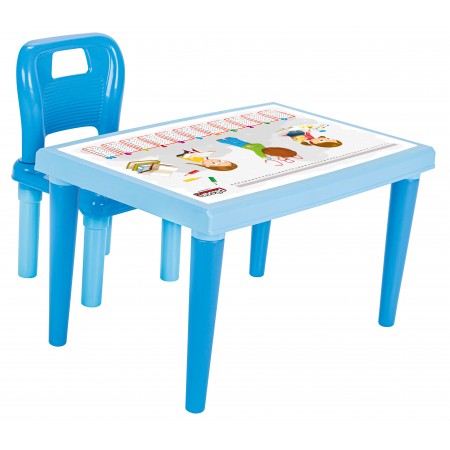 Study Table With Chair  Blue