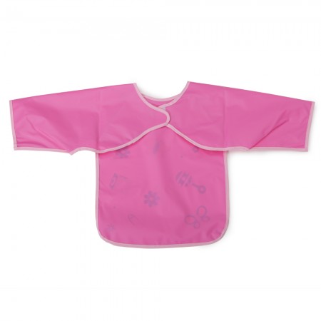 Baby Bib With Sleeve Piggy Pink