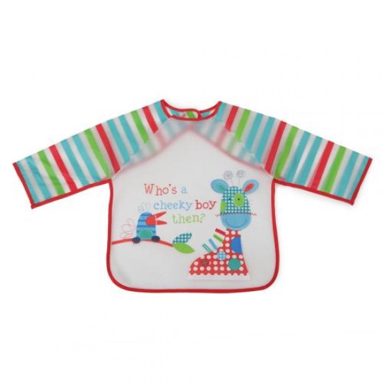 Baby Bib With Sleeve Messy Red Baby Bib With Sleeve Messy Red