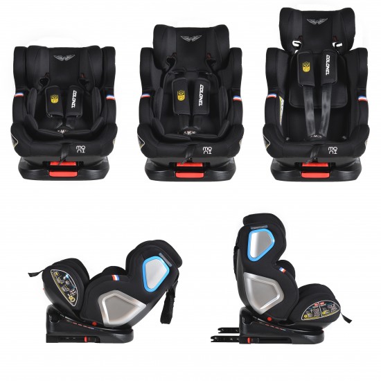 Car Seat Colonel 360° 0-36 kg Isofix Black Car Seat Colonel 360° 0-36 kg Isofix Black