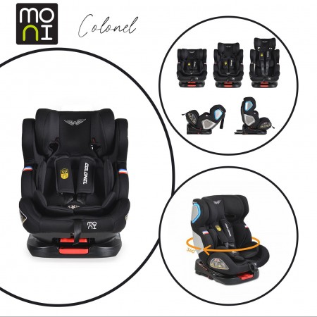 Car Seat Colonel 360° 0-36 kg Isofix Black