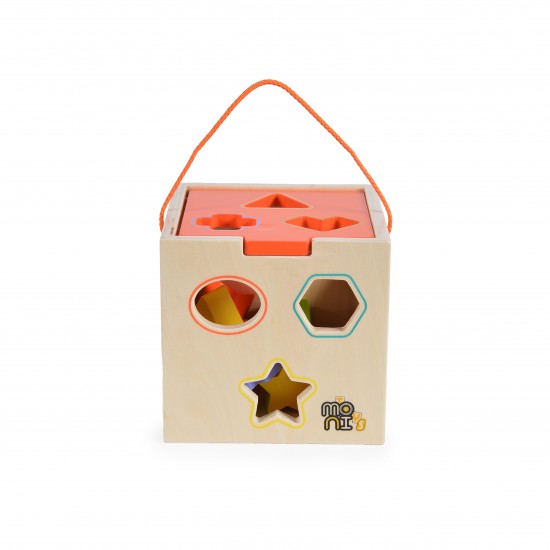 Shape Sorting Wooden Cube Shape Sorting Wooden Cube