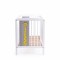 Wooden Bed Amelia White / Grey