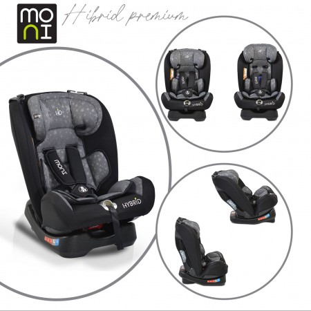 Car Seat HYBRID 0-36kg Grey Stars