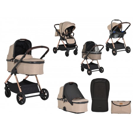 Baby Stroller 3 in 1 Beige