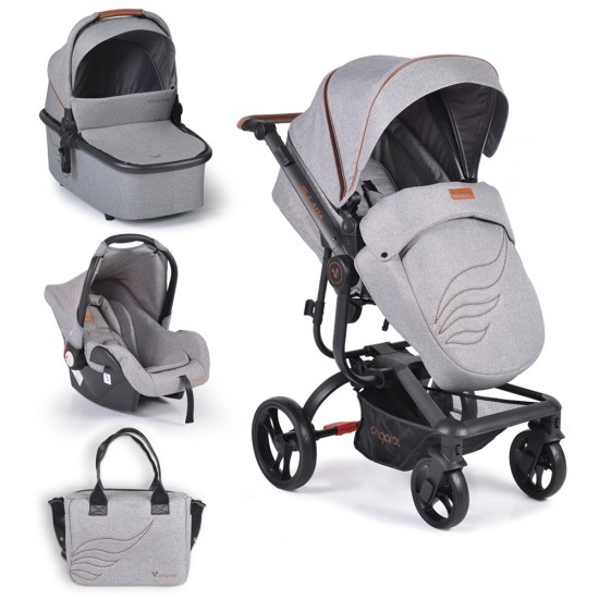 Baby Stroller 3 in 1 Ellada Grey Baby Stroller 3 in 1 Ellada Grey