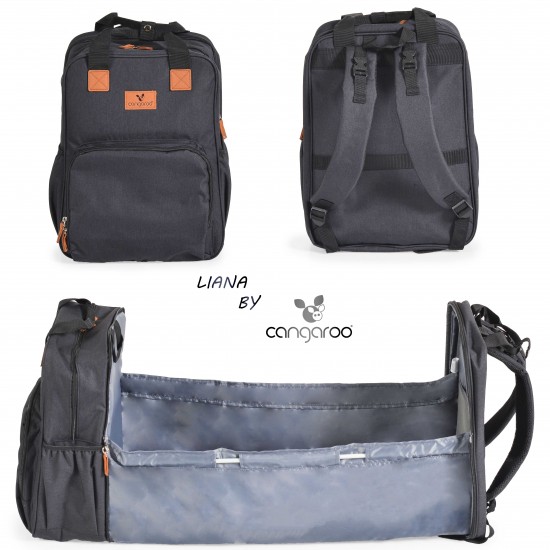 2in1 Diaper Bag-Cot Liana Black 2in1 Diaper Bag-Cot Liana Black