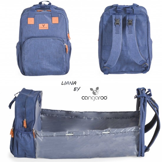 2in1 Diaper Bag-Cot Liana Blue