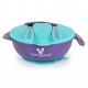 Feeding Bowl With Fork And Spoon Jelly Blue Feeding Bowl With Fork And Spoon Jelly Blue