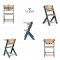 Wooden High Chair 2 in 1 Nuttle Grey
