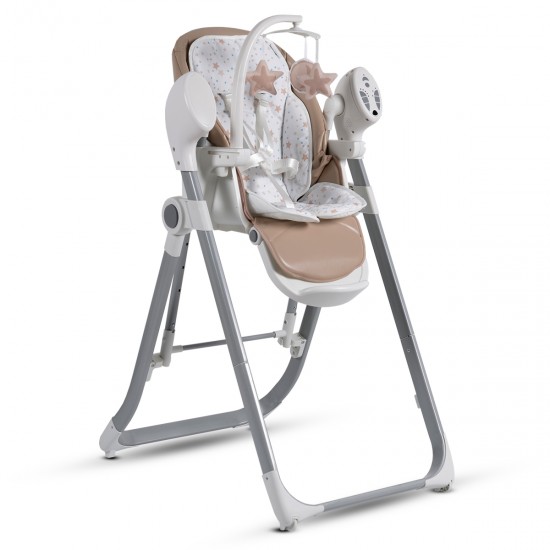 Baby High Chair And Swing Pudding 2 in 1 Beige Baby High Chair And Swing Pudding 2 in 1 Beige