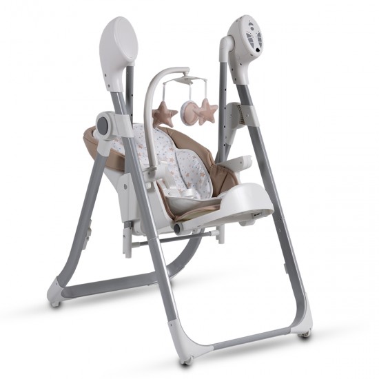 Baby High Chair And Swing Pudding 2 in 1 Beige Baby High Chair And Swing Pudding 2 in 1 Beige