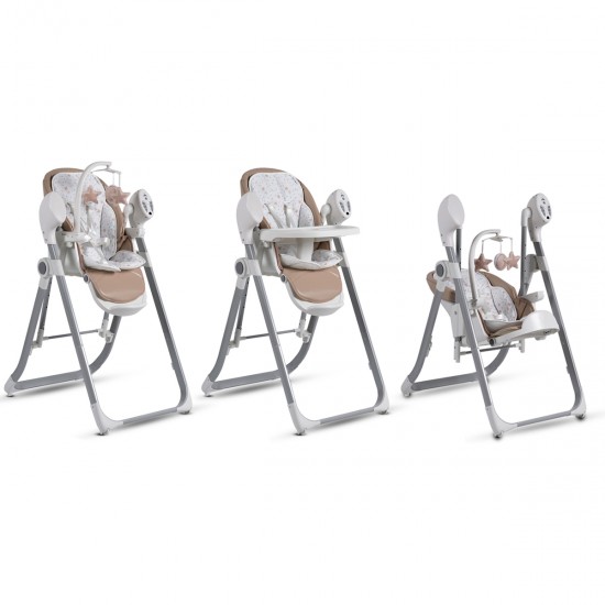 Baby High Chair And Swing Pudding 2 in 1 Beige Baby High Chair And Swing Pudding 2 in 1 Beige