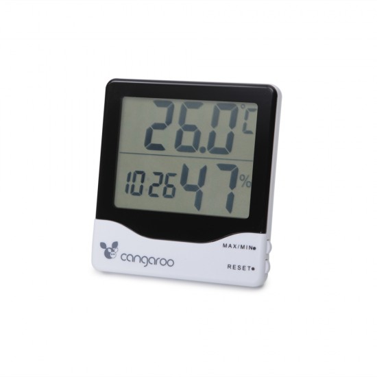 Thermometer-Hygrometer-Digital Clock 3 In 1