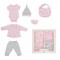 Set For Newborn 6pcs Milky Way Pink Stars