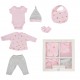 Set For Newborn 6pcs Milky Way Pink Stars Set For Newborn 6pcs Milky Way Pink Stars