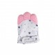 Silicone Mitten Olive Pink Tooth Glove Silicone Mitten Olive Pink Tooth Glove