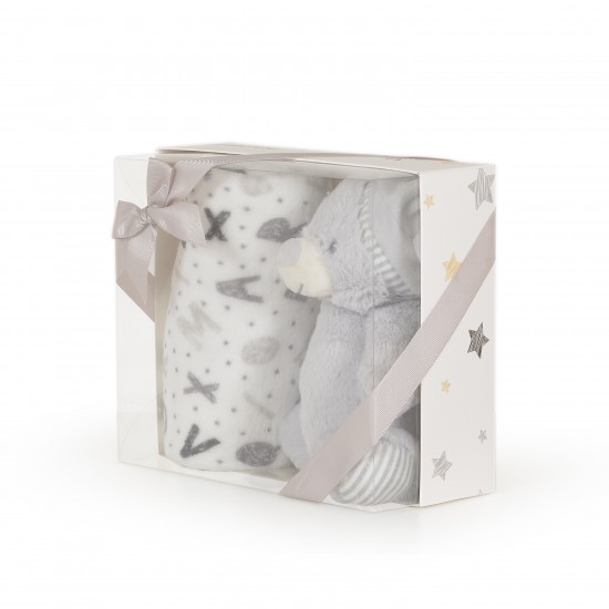 Baby Blanket 90x75 Grey bear Baby Blanket 90x75 Grey bear