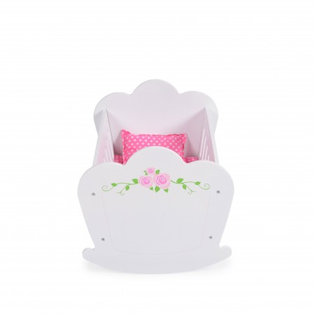 Doll Wooden Cradle With Bedding PH12B018