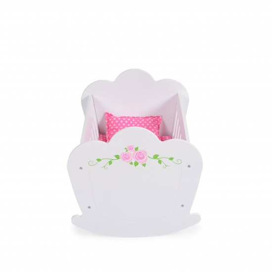 Doll Wooden Cradle With Bedding PH12B018 Doll Wooden Cradle With Bedding PH12B018
