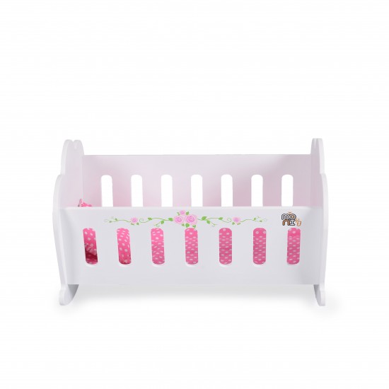 Doll Wooden Cradle With Bedding PH12B018 Doll Wooden Cradle With Bedding PH12B018