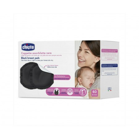 Antibacterial Breast Pads 60pcs (Black)