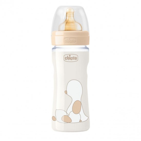 Glass Baby Bottle 240ml 0M + Glass Baby Bottle 240ml 0M +