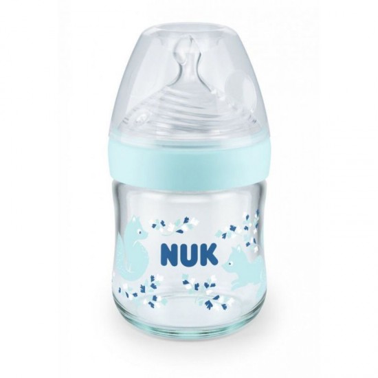 Glass Baby Bottle With Silicone Nipple S 120ml In 2 Colors Glass Baby Bottle With Silicone Nipple S 120ml In 2 Colors